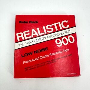 RADIO SHACK Realistic Low Noise Audio Recording Tape 900 ft x 1.0 ml 5" Reel